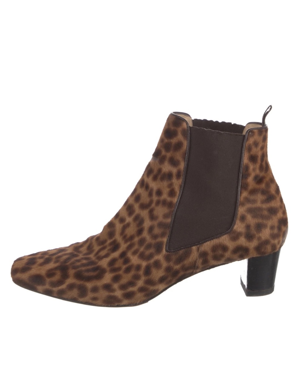 Christian Louboutin Pony hair Leopard Print Ankle Boot Women Size 38 US 7.5